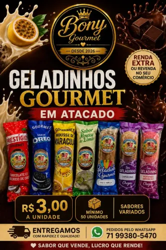 Geladinhos Gourmet Artesanal Atacado