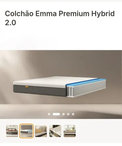 Colchão Emma Hybrid II Solteiro 88x188 - NOVO NA CAIXA