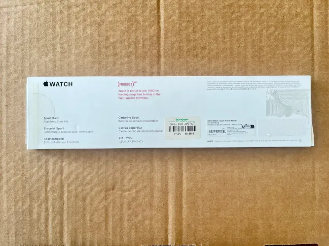 Pulseira Apple Watch Original 45mm / 44mm Sport Red (Product Red) Nova