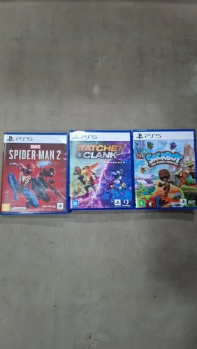 KIT 3 JOGOS PS5 - SPIDER-MAN 2 + RATCHET & CLANK + SACKBOY
