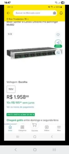 Console de mixagem analógica 