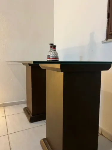 Vendo mesa de vidro de 6 lugares 