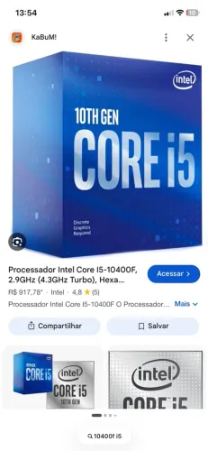 PROCESSADOR I5 10400F
