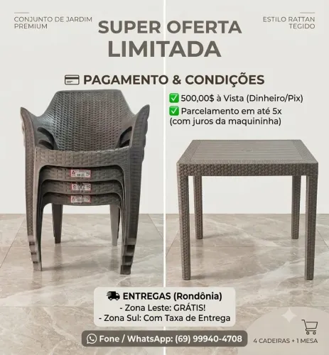 Jogo de mesa  desmontável 