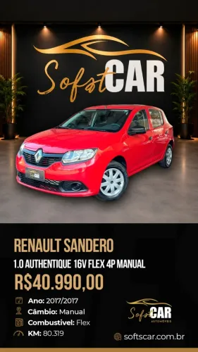 Renault Sandero Authentique Flex 1.0 12V 5P 2017