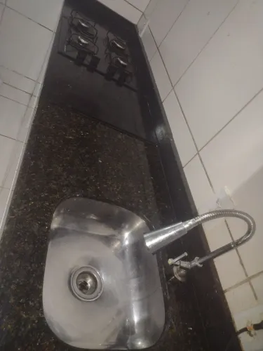 Bancada de granito com á pia