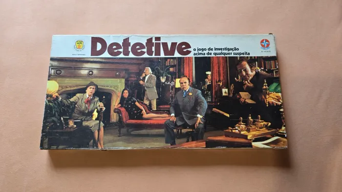 Jogo de Tabuleiro Detetive Antigo - Anos 70