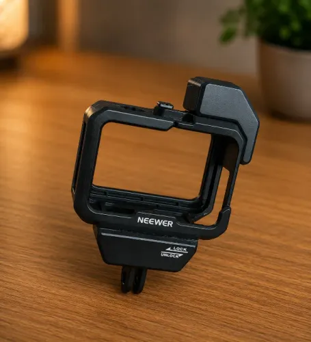 Case Frame  profissional NEEWER para GoPro Hero 9 10 11 12 - Suporte Microfone e LED