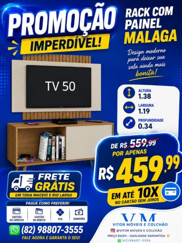 Conjunto rack Málaga+ painel