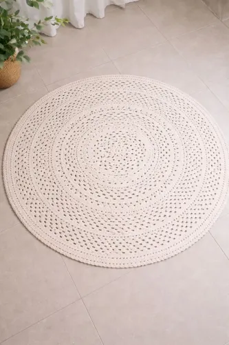 Tapete de Crochê Artesanal Feito à Mão - Peça Única