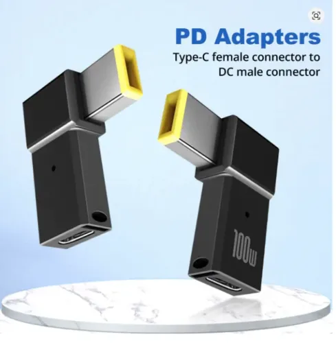 PD 100W USB Tipo C Fêmea para DC Macho Adaptador Para Lenovo Thinkpad USB-C 