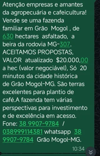 Terras para plantio ou criação de gado!