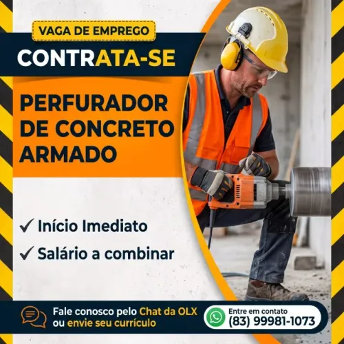 Contrata-se operador de perfuratriz