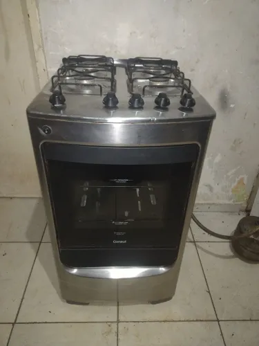 Fogão Consul 4 bocas todo inox semi novo pra hj temos entrega não e elétrico