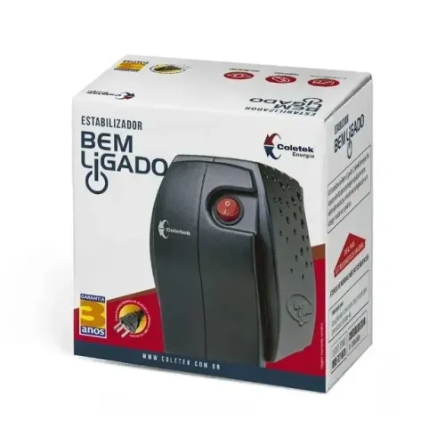 Estabilizador 300VA Mono 115V Bem ligado Coletek Energia Loja Coimbra Computadores Entrega
