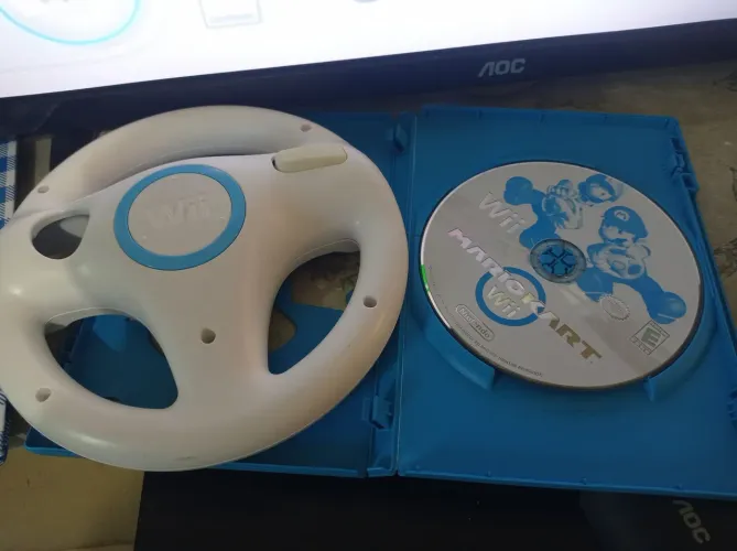 Jogo Mario kart + volante para Nintendo Wii originais