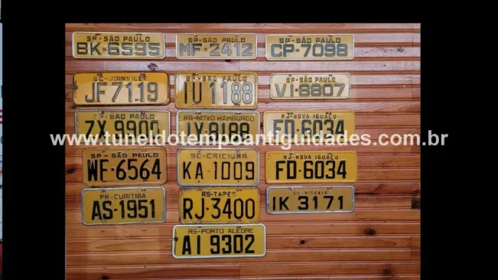Placas Amarelas Antigas
