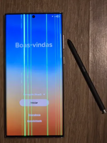 Samsung s22 ultra 256 tela com linhas de atualização