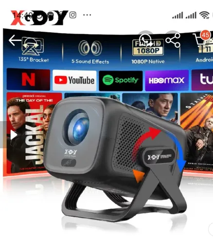 Projetor XGODI 450 ANSI LUMENS 