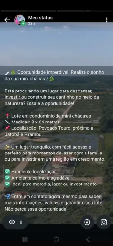 Lote de mini chácaras