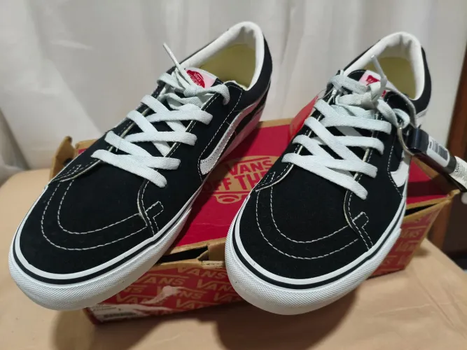 TÊNIS VANS SK8-LOW BLACK TRUE WHITE ORIGINAL NOVO LEIA INFORMAÇÕES ADICIONAIS