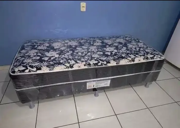 Cama Solteiro Box Espuma Higienizada