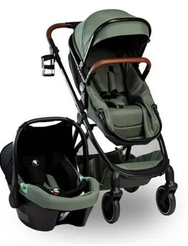 Carrinho de bb Duo Street Pistache com bebê conforto