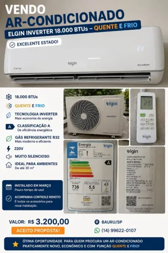 Ar condicionado Elgin 18.000 BTUs