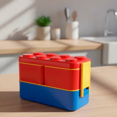 Lancheira Marmita Lego Infantil Escolar Com Divisórias