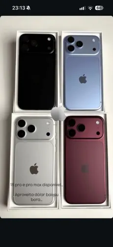 iPhone 18 Pro Max 256G novo todas as cores disponíveis