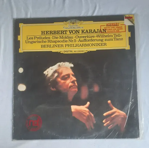 Disco HERBERT VON KARAJAN - Les Préludes Die Moldau Ouvertüre Ungarische Rhapsodie Nº 5