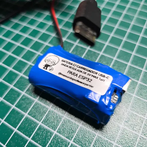 Bateria 5v para esp32 (com usb-c)