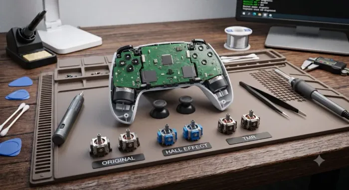 Conserto de Drift DualSense PS5 - Seu Controle Novo de Novo! - TMR e Hall Effect