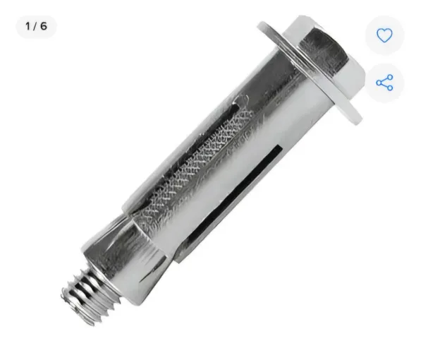 112 peças de Chumbador de INOX 304 - 1/2x3 pol com parafuso âncora