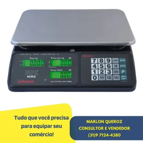 Balança Eletrônica 32KG Computadora Urano