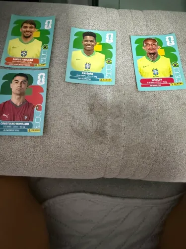 Várias figurinhas da Copa do Mundo, Paqueta, CR7