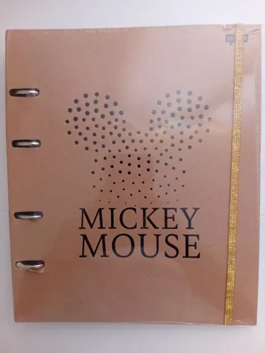 Caderno argolado college Mickey Mouse 80 fls ? bloco p\ reposição.