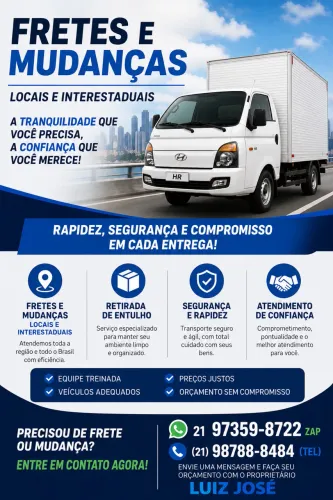PRECISOU DE FRETE OU MUDANÇA?