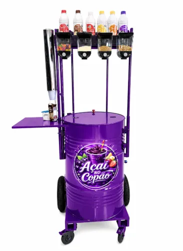 carrinho gourmet para açai vintage