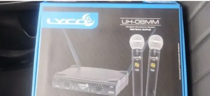 Microfone Sem Fio LYCO UH-08MM - Sistema Duplo