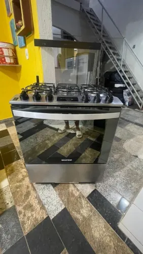 Fogão Brastemp 5 Bocas cor Inox