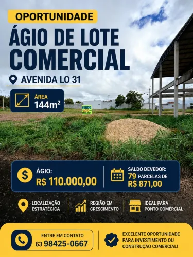 Vendo ágio de lote comercial na LO 31 
