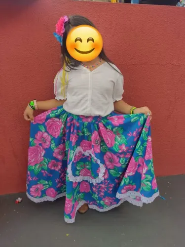 Saia Carimbó Infantil + Lenço