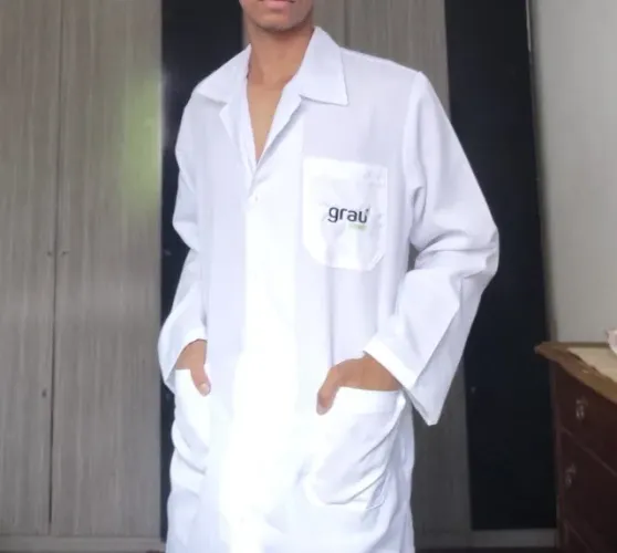 Jaleco Branco Tamanho G - Grau Técnico - Ótimo Estado