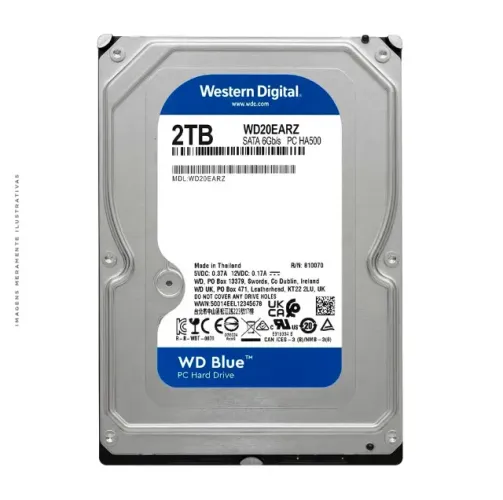 HD 2TB WD Blue, Novo (Lacrado), NF e garantia, entregamos