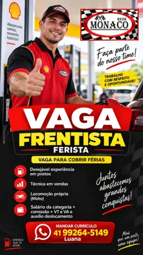 Vaga Frentista Ferista 