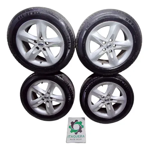 Jogo Roda Com Pneu Bons 205/55 R16 Ford Focus Ano 2012 Preto
