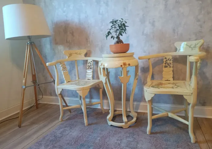Conjunto Chinoiserie Laqueado - Elegância Oriental para Ambientes Sofisticados