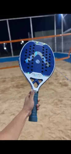 raquete beach tennis alma genius 3k skagen azul - azul/branco