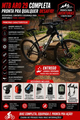 MTB aro 29 - Completa 